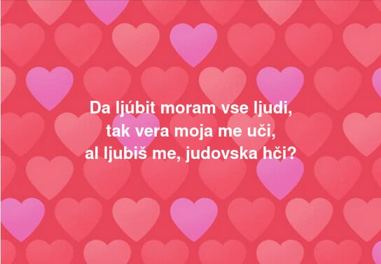 O-da ljúbit moram sve. Sve! (vse) STARWHEEL O-da ljúbit moram sve. Sve! (vse) STARWHEEL