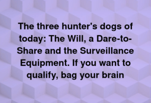 three hunter dogs of today